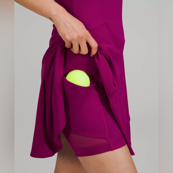 NWT Lululemon Everlux Short-Lined Tennis Tank Dress 6" -Size 2 (Magenta purple) - Picture 2 of 8